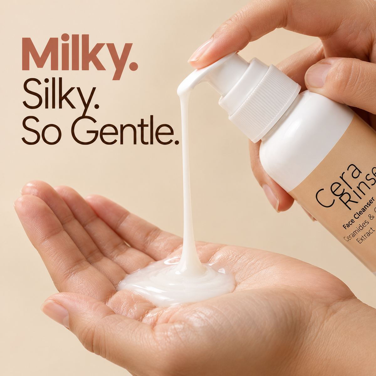 CeraRinse - Soap Free Face cleanser (Ceramides & Coconut Extract) 100ml