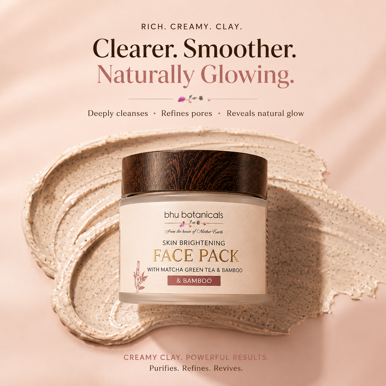 Skin Brightening Face Pack (with Matcha Green Tea & Bamboo) 50g