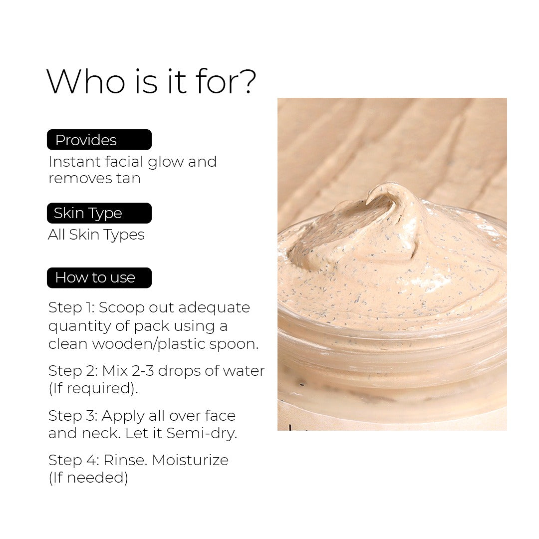 Skin Brightening Face Pack (with Matcha Green Tea & Bamboo) 50g