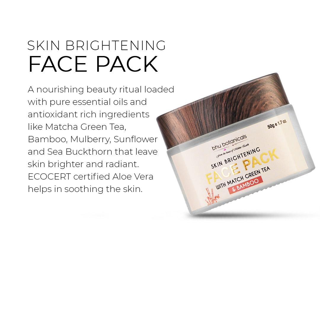 Skin Brightening Face Pack (with Matcha Green Tea & Bamboo) 50g