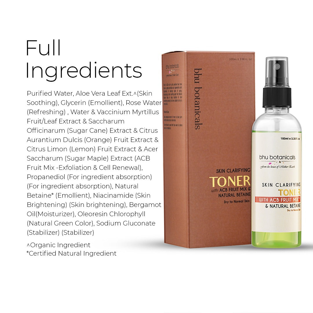 Clarifying & Oil Control Toner (With ACB Fruit Mix™ & Niacinamide) 100ml
