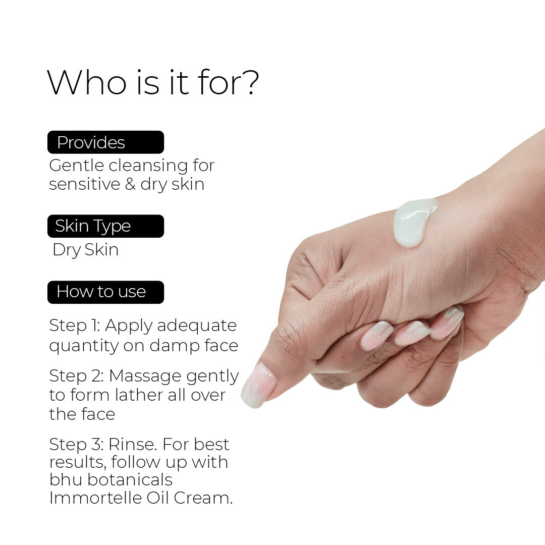 Cream Cleanser- Face Wash for Dry to Very Dry Skin & Sensitive Skin- 100 ml