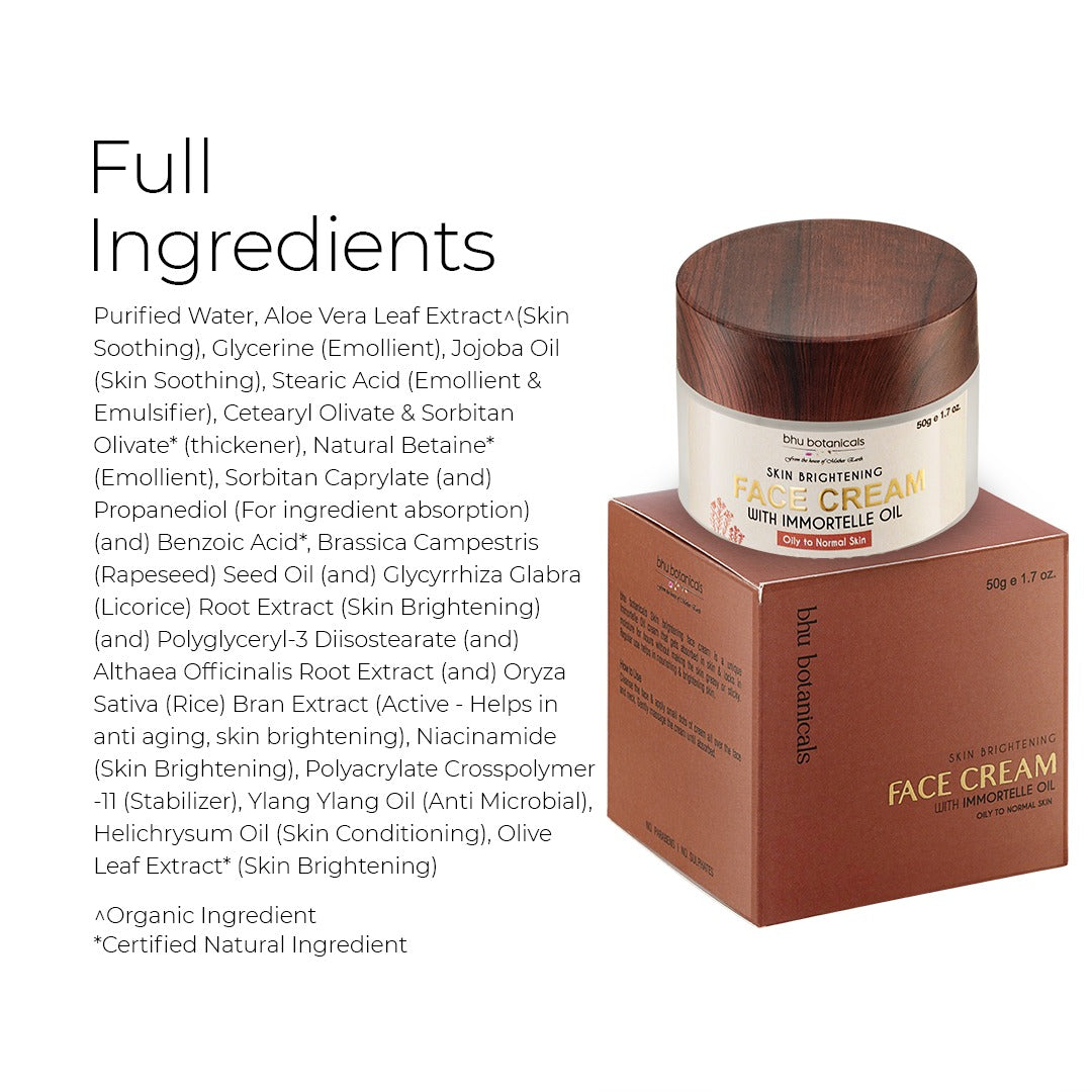 Face Cream (with Immortelle Oil) 50g for Dry-Normal Skin