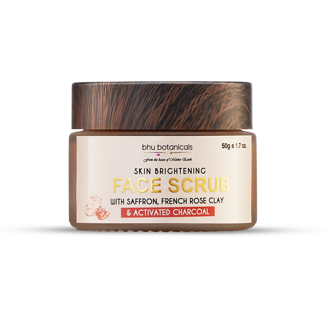 Face Scrub (with Saffron, French Rose Clay & Activated Charcoal) 50g