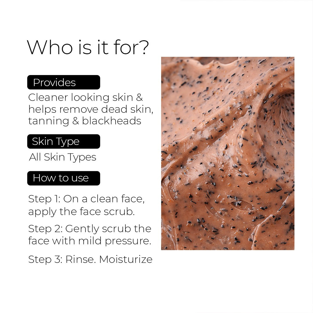 Face Scrub (with Saffron, French Rose Clay & Activated Charcoal) 50g