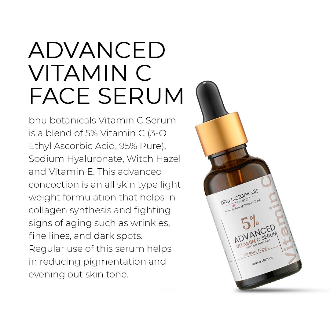 Advanced Vitamin C Face Serum(with Hyaluronic Acid & Witch Hazel Extract) 30ml