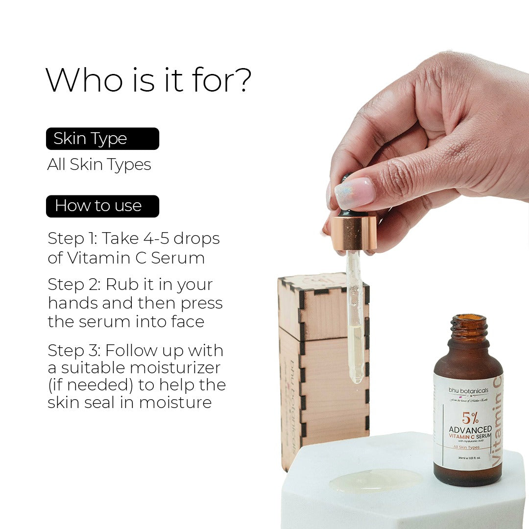 Advanced Vitamin C Face Serum(with Hyaluronic Acid & Witch Hazel Extract) 30ml