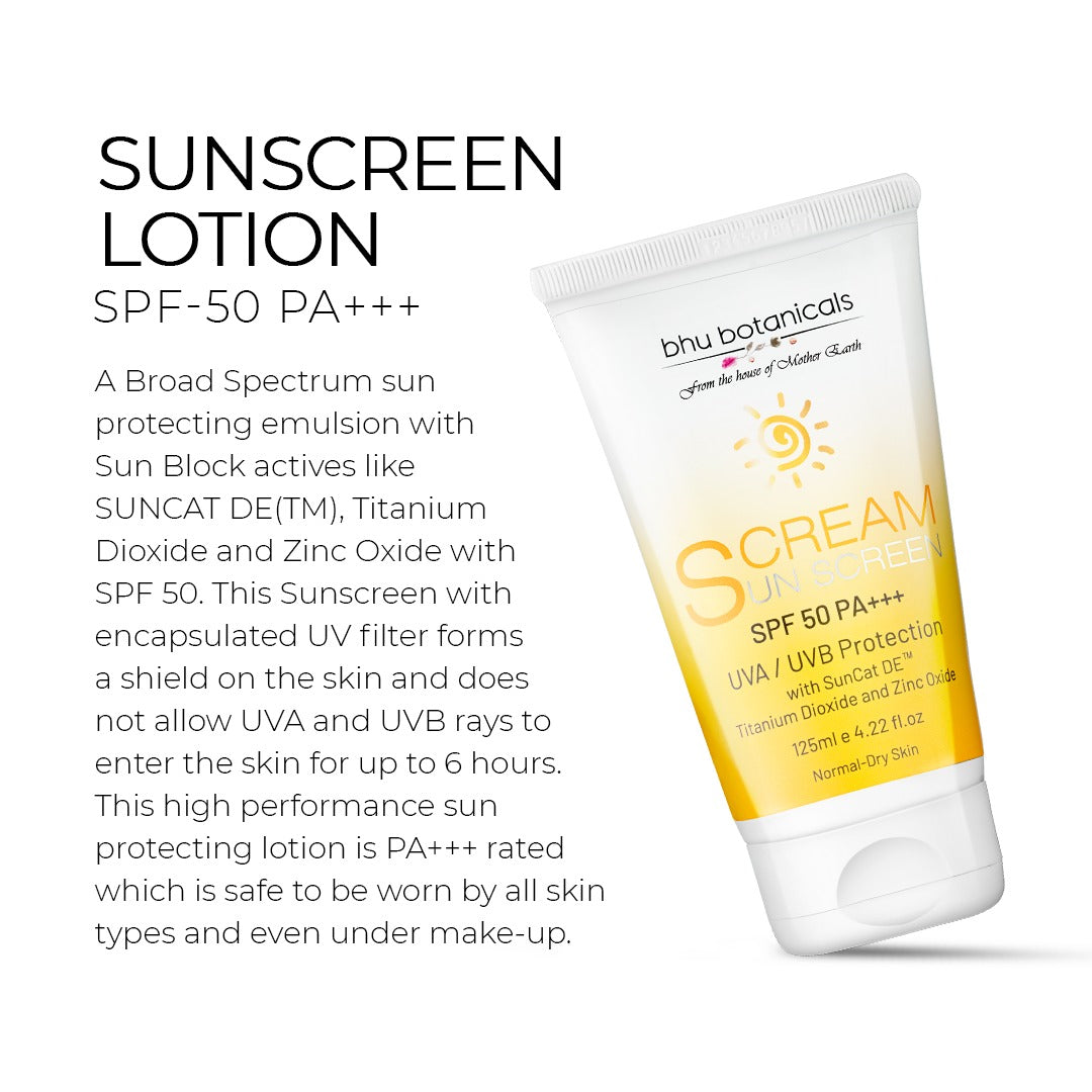 Sunscreen Lotion SPF-50 PA+++ (Broad Spectrum Protection UVA/UVB) 125ml