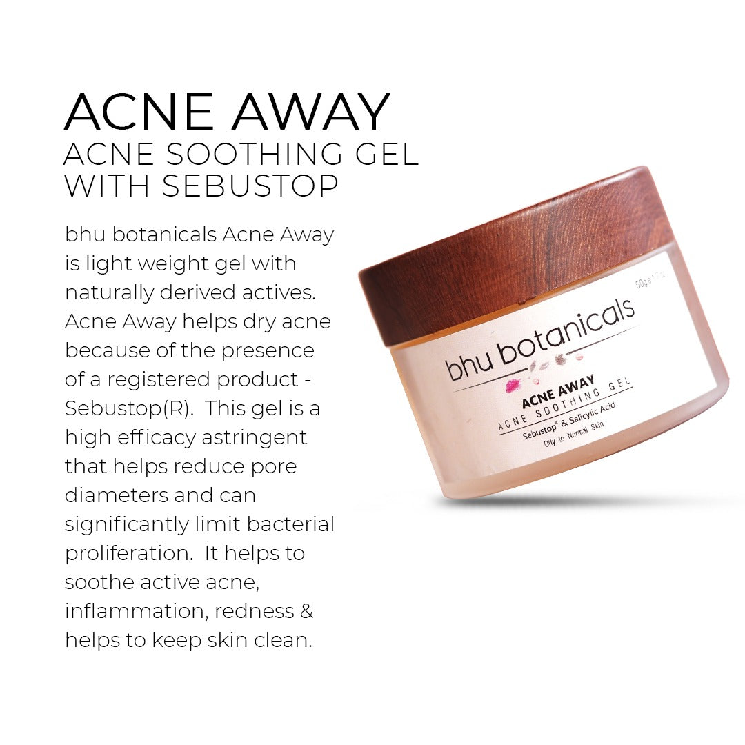 Acne Away - Acne Soothing Gel with Sebustop(R) & Salicylic Acid - 50gm (Oily/Acne Prone Skin)