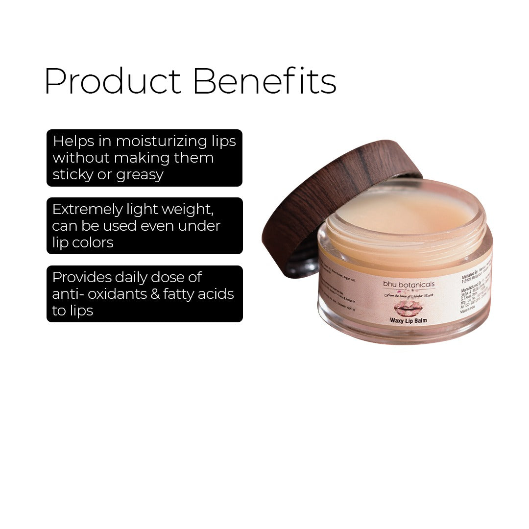Waxy Lip Balm (with Beeswax, Avocado Oil & Shea Butter) 15gm