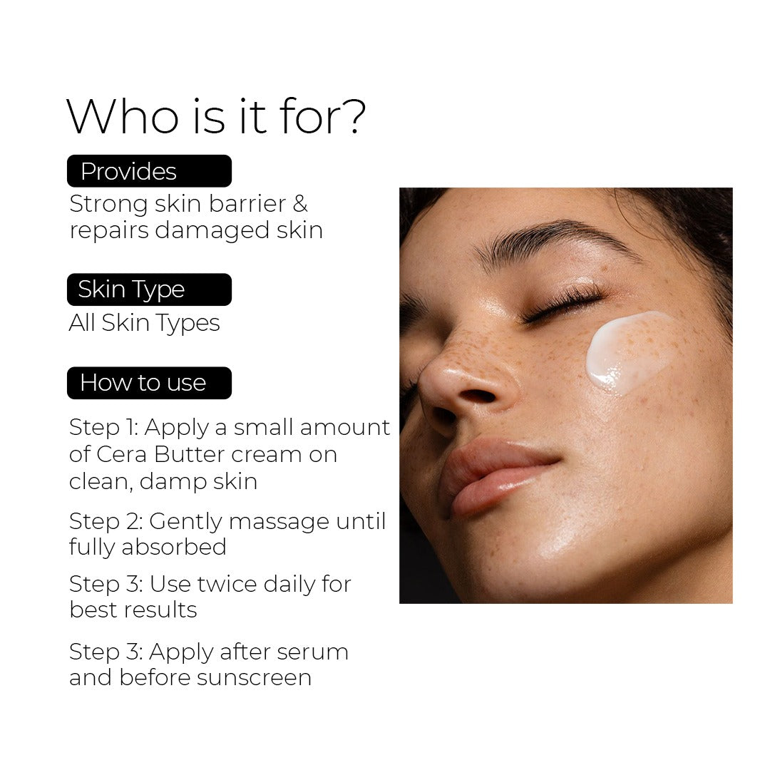 Cera Butter- Face Moisturiser (5 Ceramides complex with Mango Butter, Aquaporin, Hyaluronic Acid) 100ml
