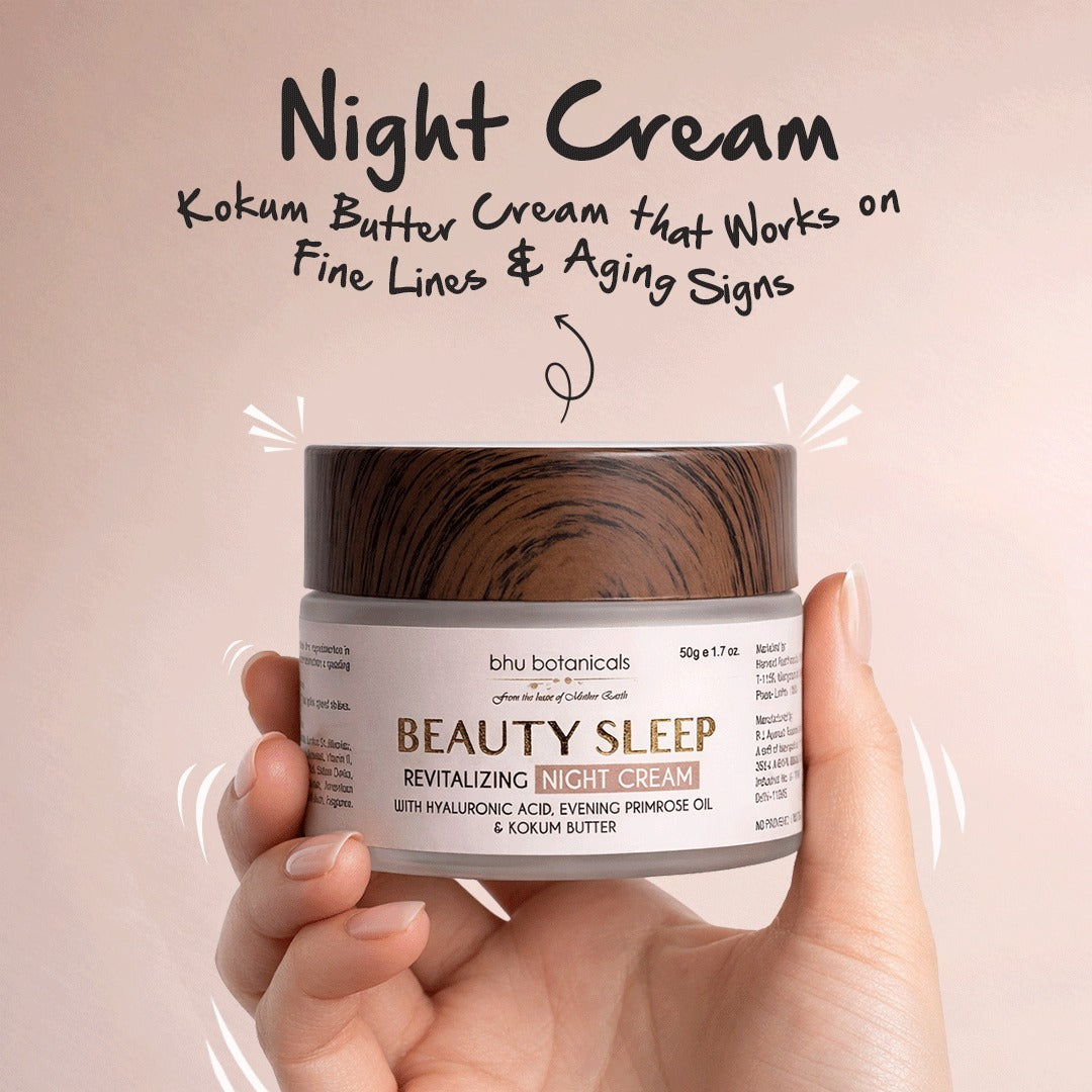 Beauty Sleep - Revitalizing Night Cream (with Hyaluronic Acid, Evening Primrose & Kokum Butter) 50g