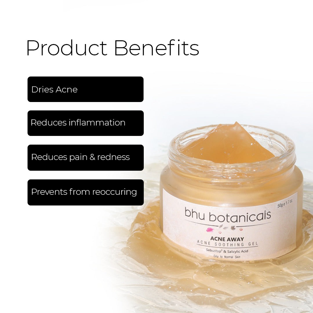 Acne Away - Acne Soothing Gel with Sebustop(R) & Salicylic Acid - 50gm (Oily/Acne Prone Skin)