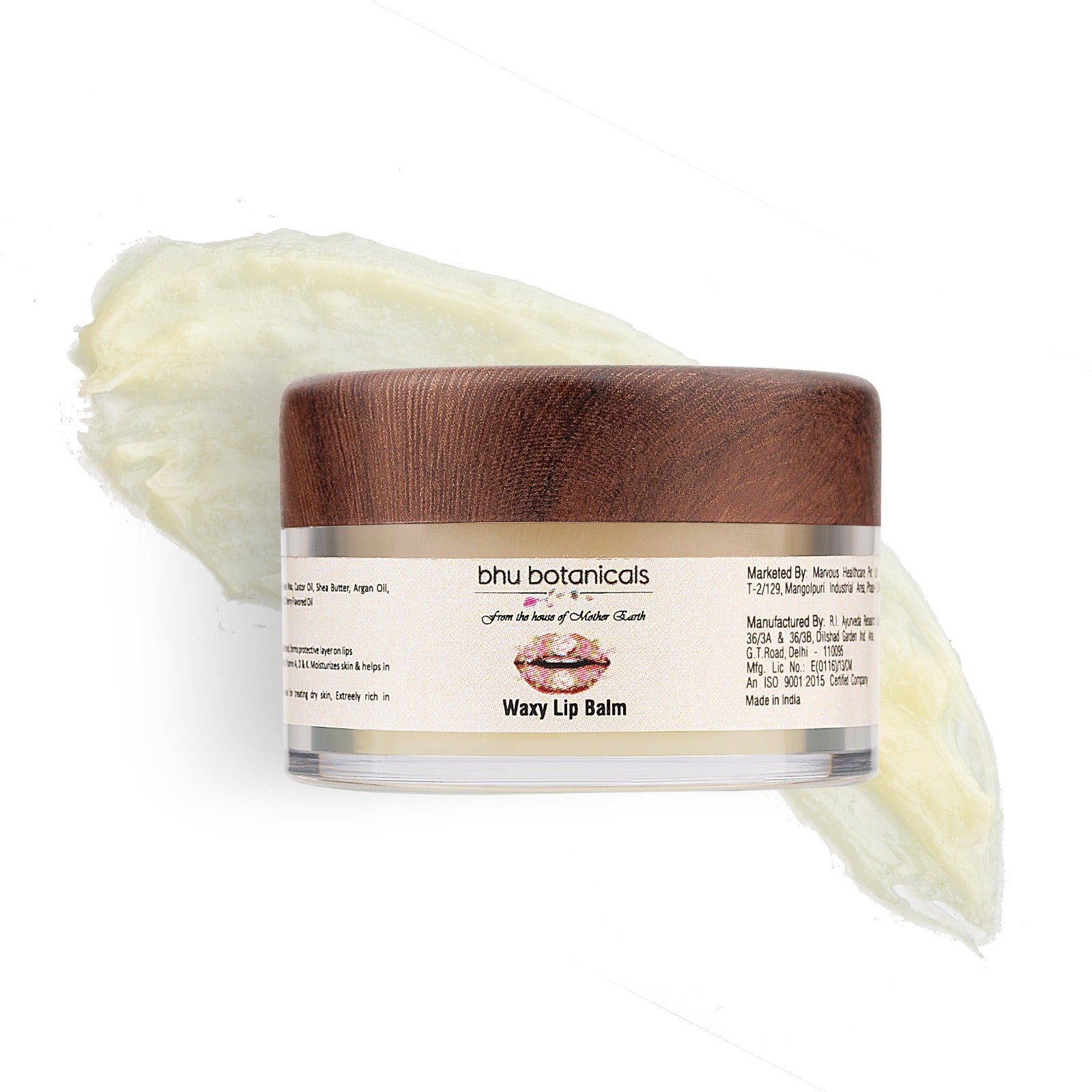 Waxy Lip Balm (with Beeswax, Avocado Oil & Shea Butter) 15gm