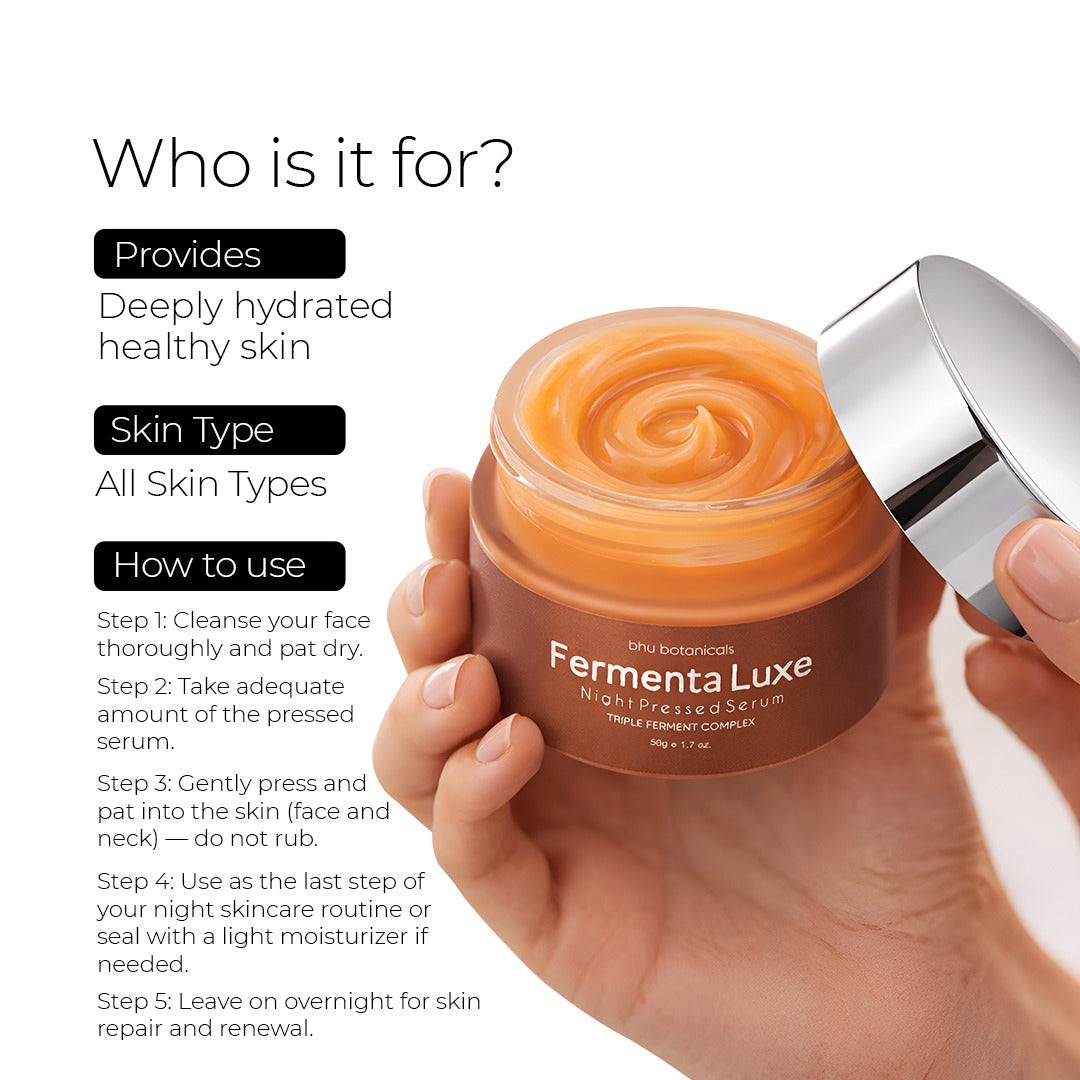 Fermenta Luxe Night Pressed Serum - TRIPLE FERMENT COMPLEX -50g