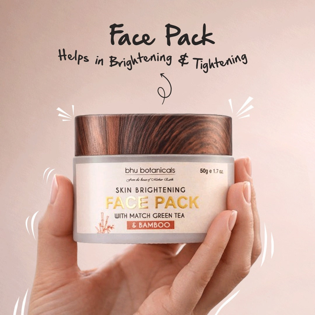 Skin Brightening Face Pack (with Matcha Green Tea & Bamboo) 50g