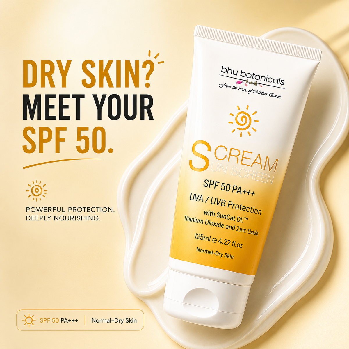 Sunscreen Lotion SPF-50 PA+++ (Broad Spectrum Protection UVA/UVB) 125ml