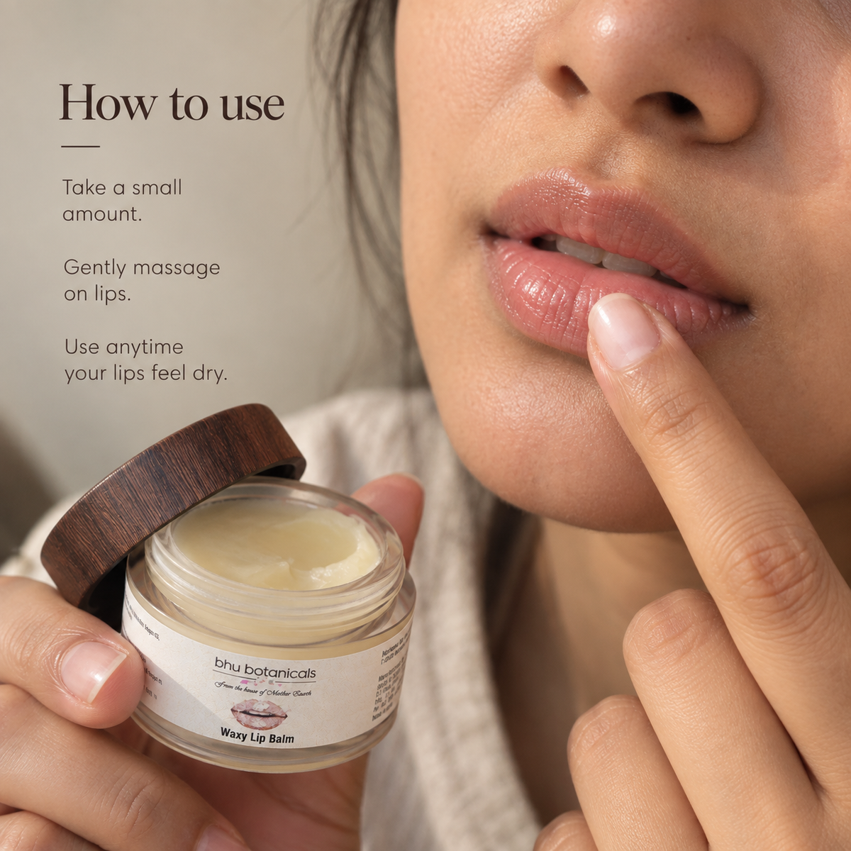 Waxy Lip Balm (with Beeswax, Avocado Oil & Shea Butter) 15gm