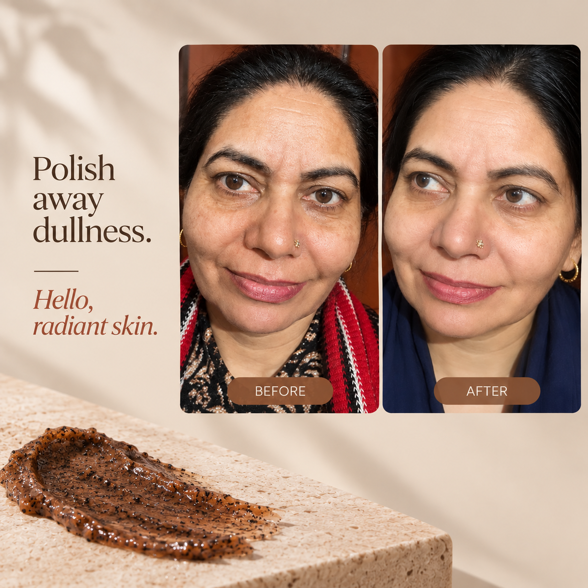 Face Scrub (with Saffron, French Rose Clay & Activated Charcoal) 50g