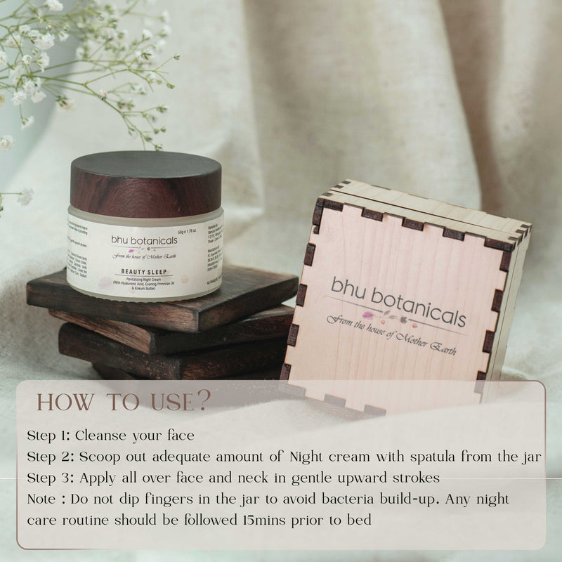 Beauty Sleep - Revitalizing Night Cream (with Hyaluronic Acid, Evening Primrose & Kokum Butter) 50g