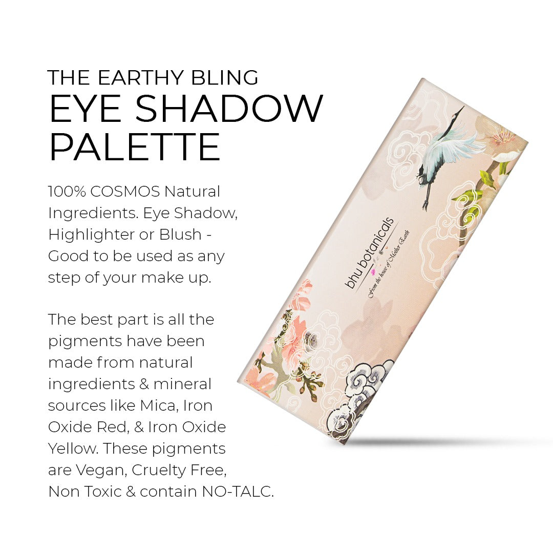 The Earthy Bling - 3 in 1 Pressed Shimmer Natural Pigments (1.7gm x 4)