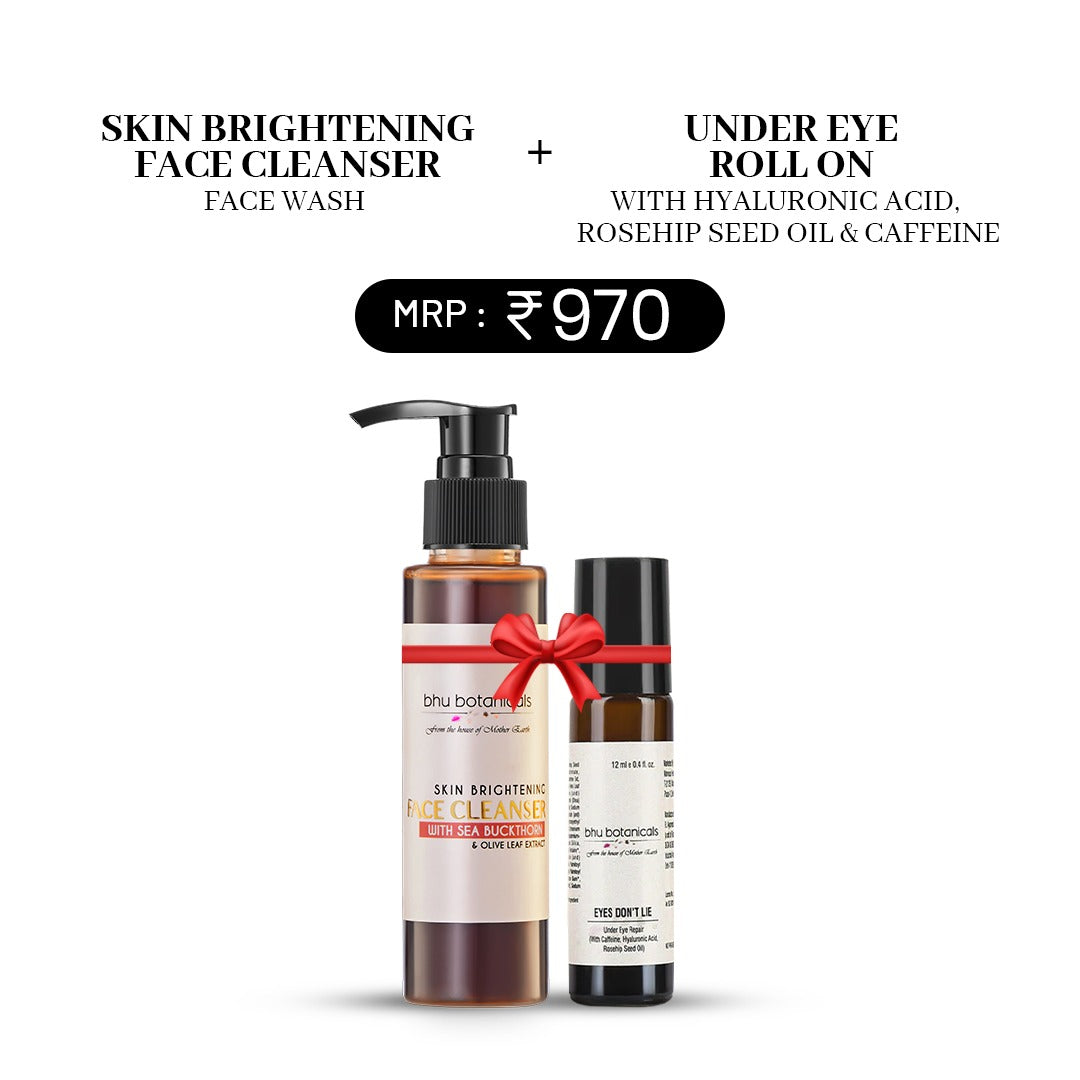 Face Cleanser 100ml & Under Eye Roll On 12ml- Combo
