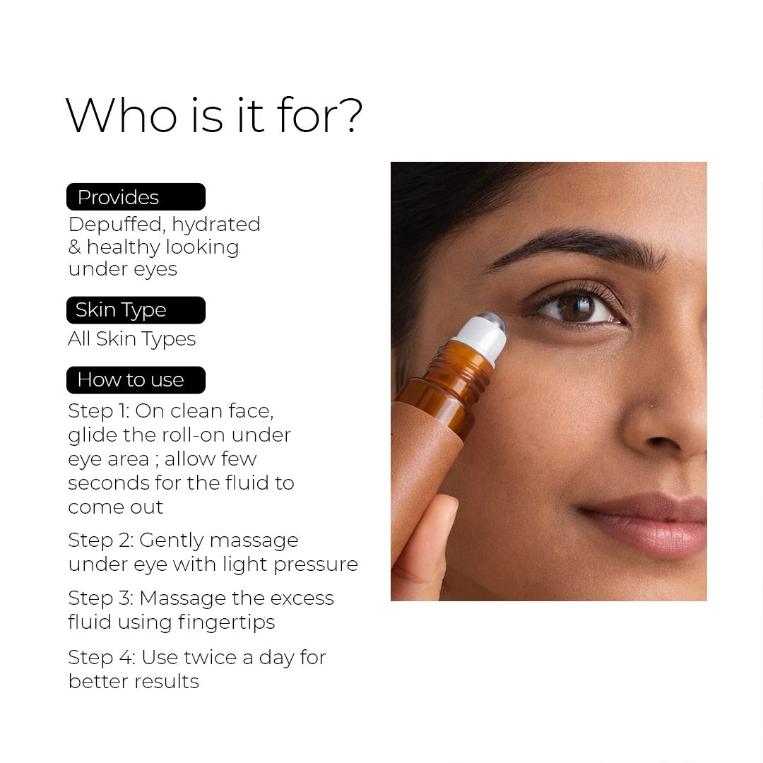 Eyes Don't Lie - Under Eye Roll On ( With Hyaluronic Acid, Rosehip Seed Oil & Caffeine) 12ml