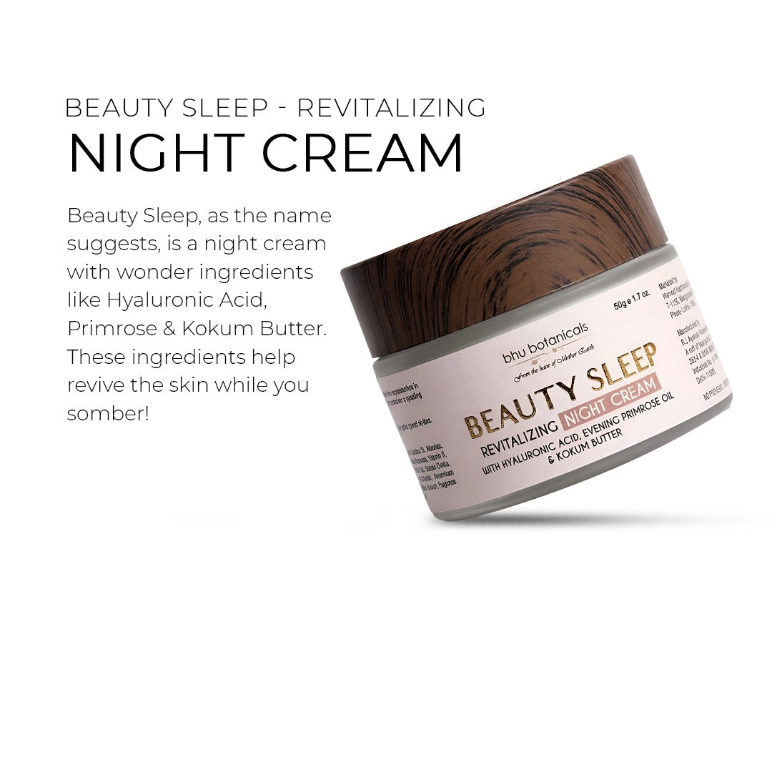 Beauty Sleep - Revitalizing Night Cream (with Hyaluronic Acid, Evening Primrose & Kokum Butter) 50g