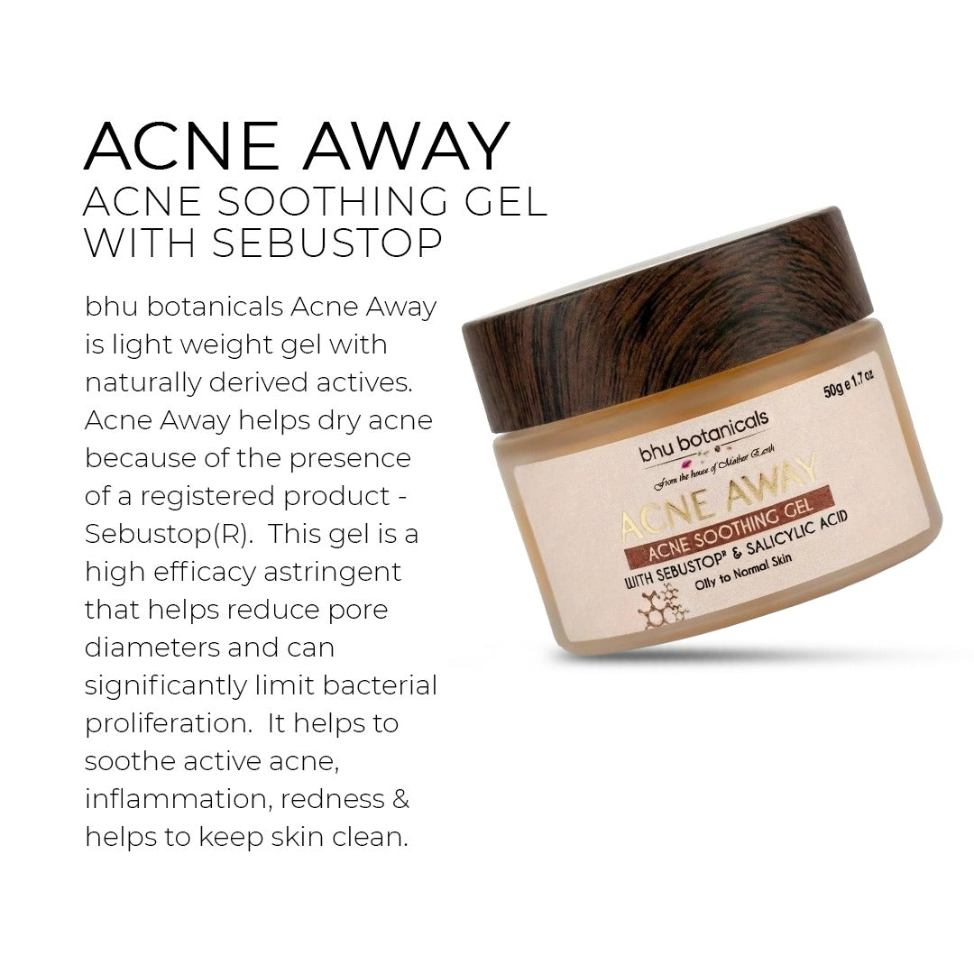 Acne Away - Acne Soothing Gel with Sebustop(R) & Salicylic Acid - 50gm (Oily/Acne Prone Skin)