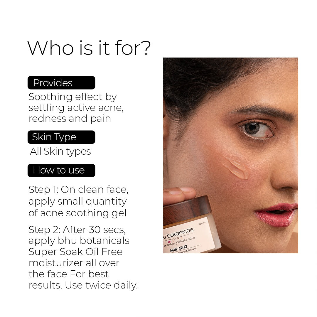 Acne Away - Acne Soothing Gel with Sebustop(R) & Salicylic Acid - 50gm (Oily/Acne Prone Skin)