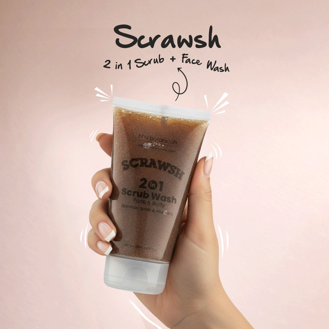 Scrawsh - 2 in 1 Scrub Wash (with Bamboo Scrub & Allantoin) 100ml