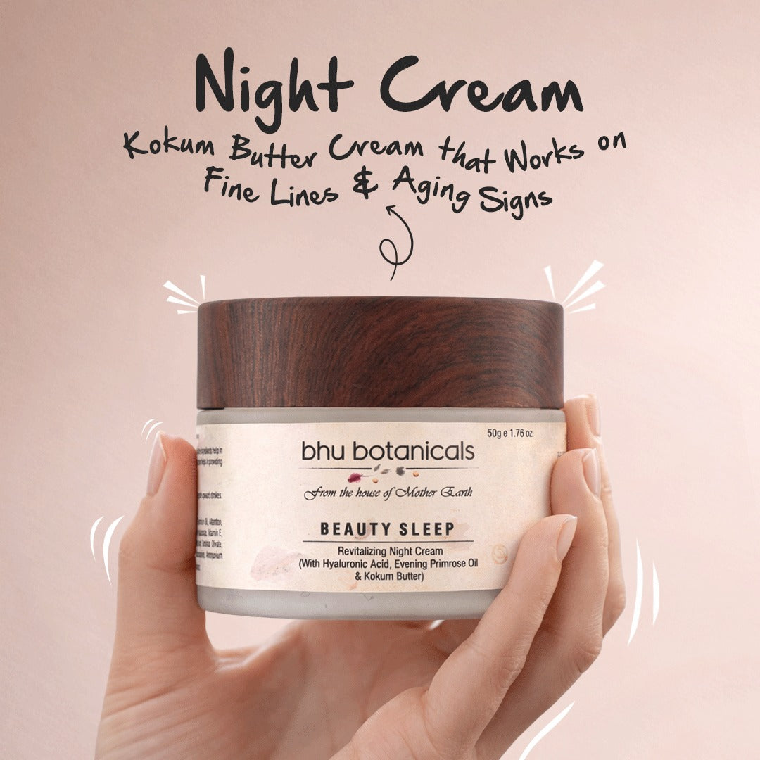 Beauty Sleep - Revitalizing Night Cream (with Hyaluronic Acid, Evening Primrose & Kokum Butter) 50g
